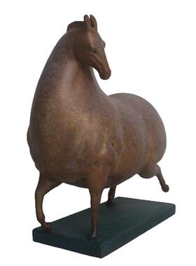 家居办公室铜艺术品抽象生肖铜马玄关客厅装饰品摆件招财铜工艺品