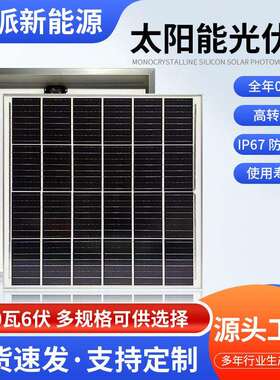 厂家70W6V单晶硅太阳能电池板跨境太阳能光伏板太阳能发电板