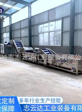 食品工厂野菜清洗流水线 全自动蔬菜家用绿叶子菜毛辊清洗机设备