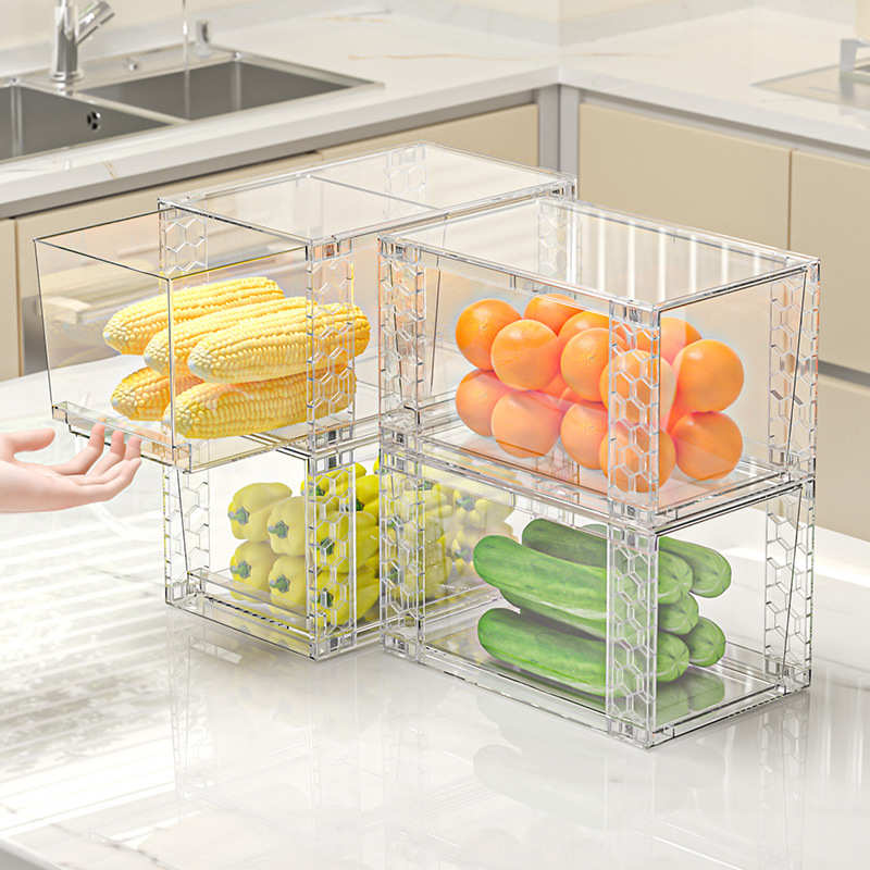 盒大容量加收纳盒蔬菜水果冰箱达保鲜盒家用透明艾抽屉多功能厨房