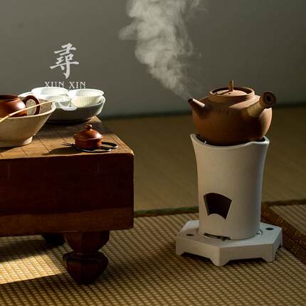 红白泥炭炉煮茶炉家用户外烧茶陶瓷煮茶器温酒炉煮酒炉炭火温茶炉