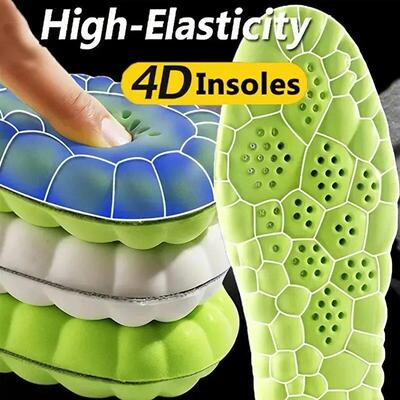 4D Sport Insoles Soft Breathable High-elasticity Shock Absor