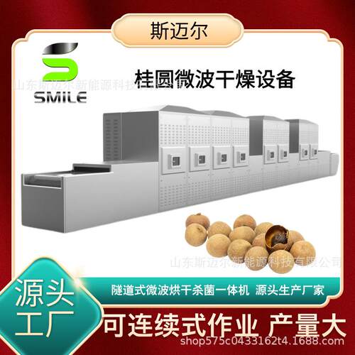 隧道式莲子微波烘干机龙眼烘干设备桂圆干燥脱水一体机