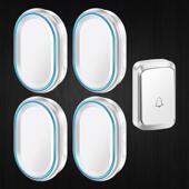 超远距离门铃无线家用易安装 智能遥控电子防水门玲穿墙一拖四门钟