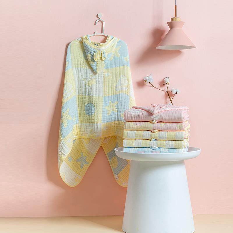 超柔纯棉儿童斗篷浴巾婴儿宝宝纱布吸水洗澡可穿男女童带帽浴袍,婴童用品,浴巾,淘宝优惠券,粉丝福利购,淘宝优惠卷