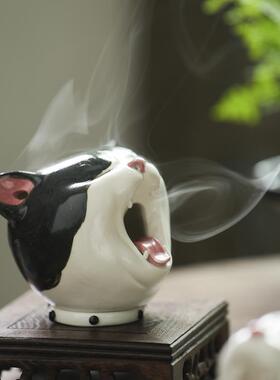 陶欢喜高温陶瓷香炉哈欠猫