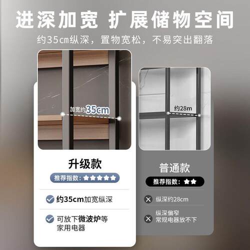 架子置物架落地多层厨房多功能微波炉收纳架家用简易杂物储物货架