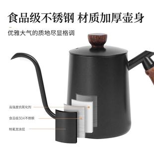 户外厂家批发 手冲咖啡壶木把挂耳细长嘴壶304不锈钢滴滤器具套装