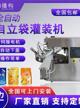 全自动自立袋灌装机豆浆牛奶果汁食品洗衣液日化定量吸嘴袋分装机