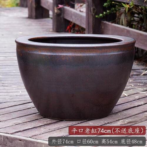 新款陶大号缸书画瓷缸锦鲤缸民宿酒店落鱼地件睡莲荷花缸庭院摆乌