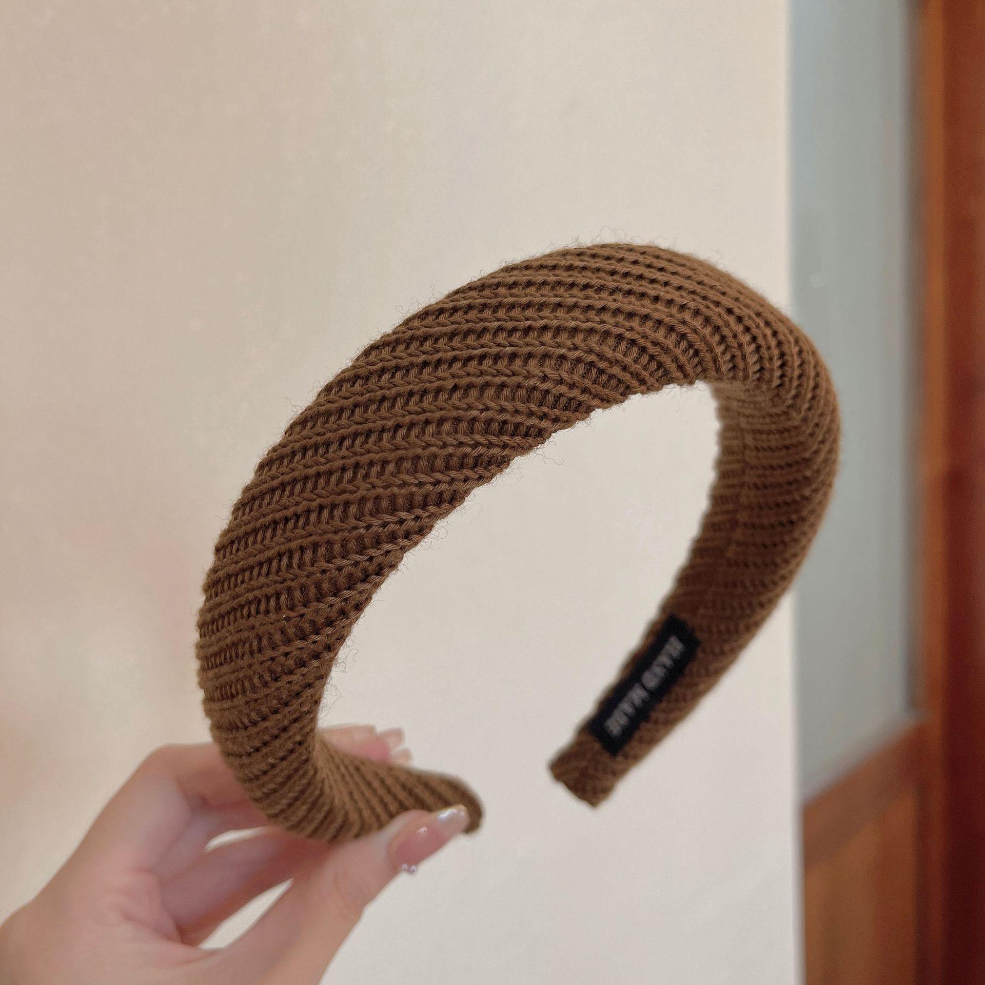 早秋斜纹毛线海绵加厚发箍发饰