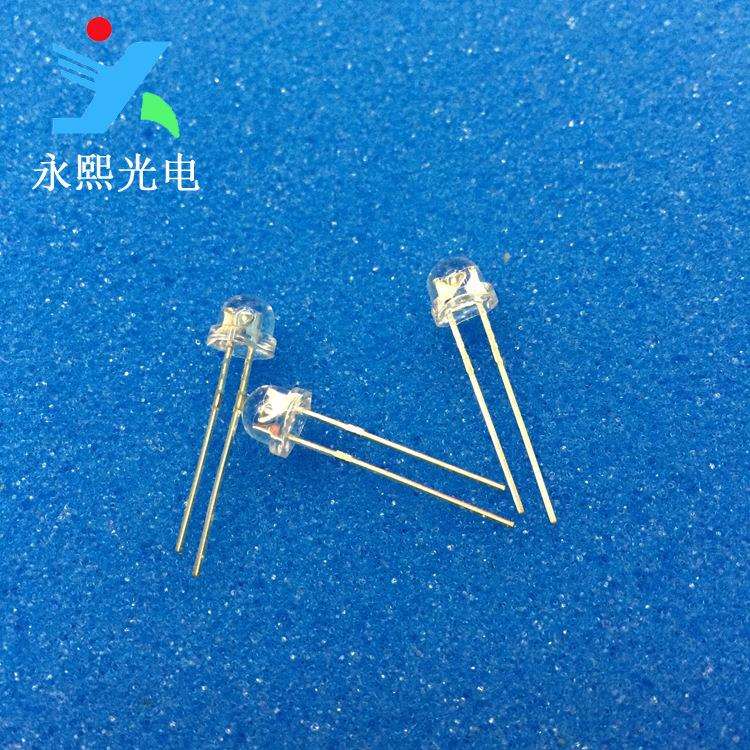 5MM草帽七彩快闪RGB短脚led直插灯珠发光二极管
