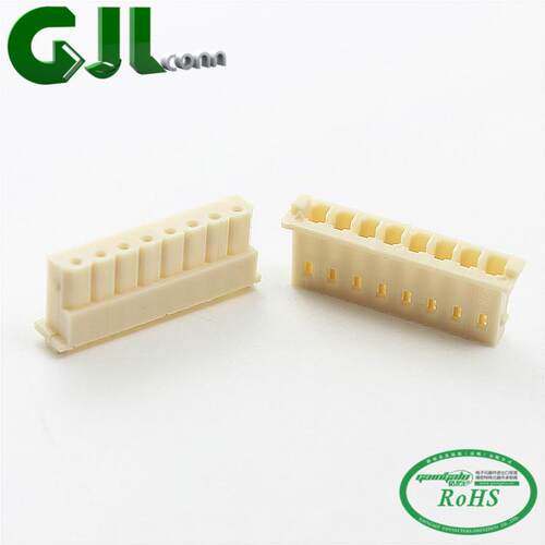 5264连接器 米黄色胶壳2p/3p/4p/5p/6p/7P/8p/9p/10p插头2.54间距