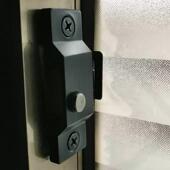 明插销自动折叠卡扣防盗弹簧门窗玻璃窗搭扣推拉门栓无框门锁