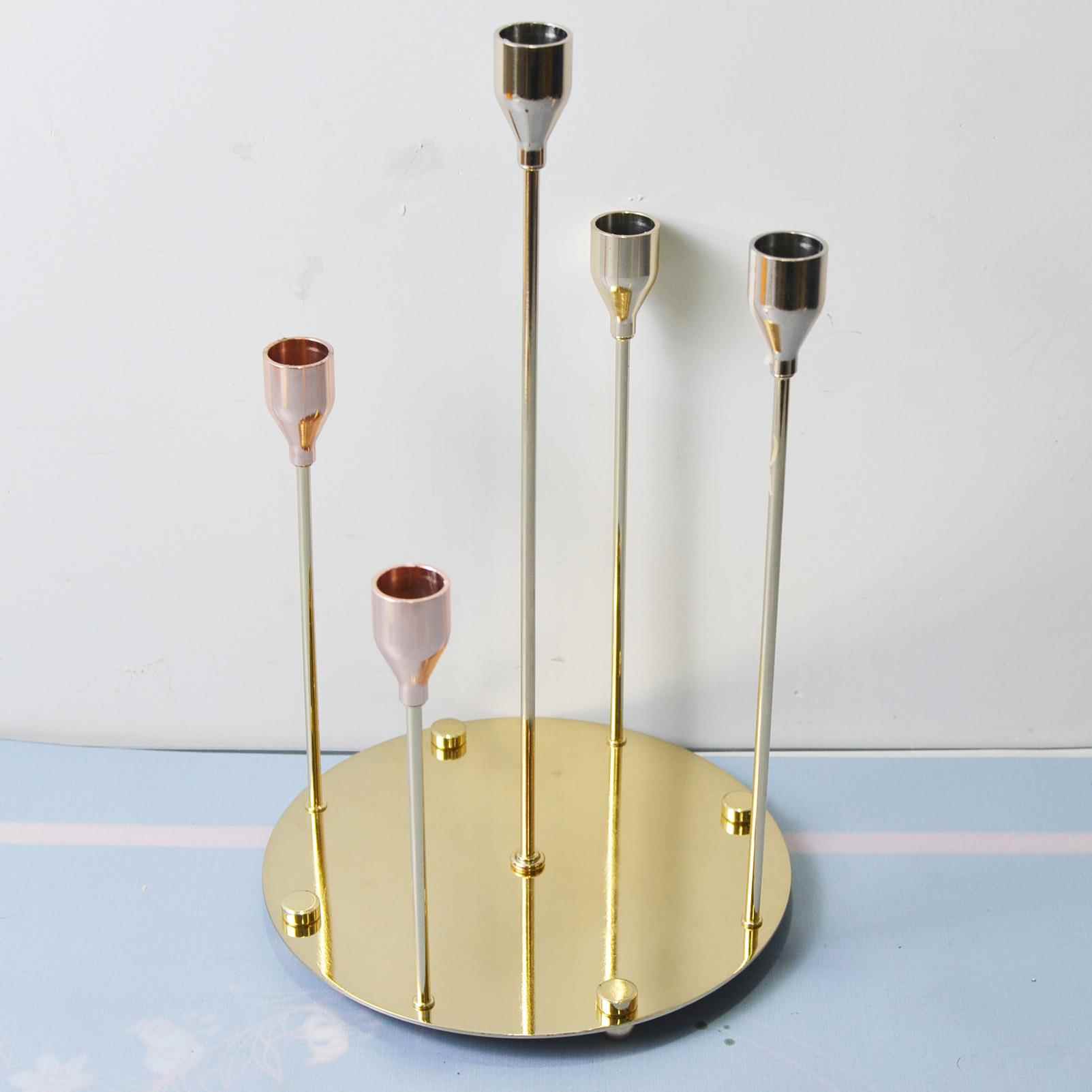 欧式头烛台婚庆布置蜡烛道具样板房装饰工艺品摆件烛台可拆装