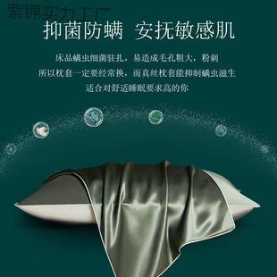 %真丝枕套桑蚕工丝枕套丝绸枕巾单双家人宿扬天源#9枕舍庭用丝滑