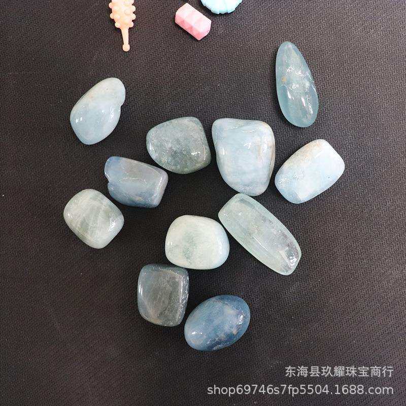 天然海蓝宝碎石 鱼缸花盆装饰用品 小石子水晶碎石