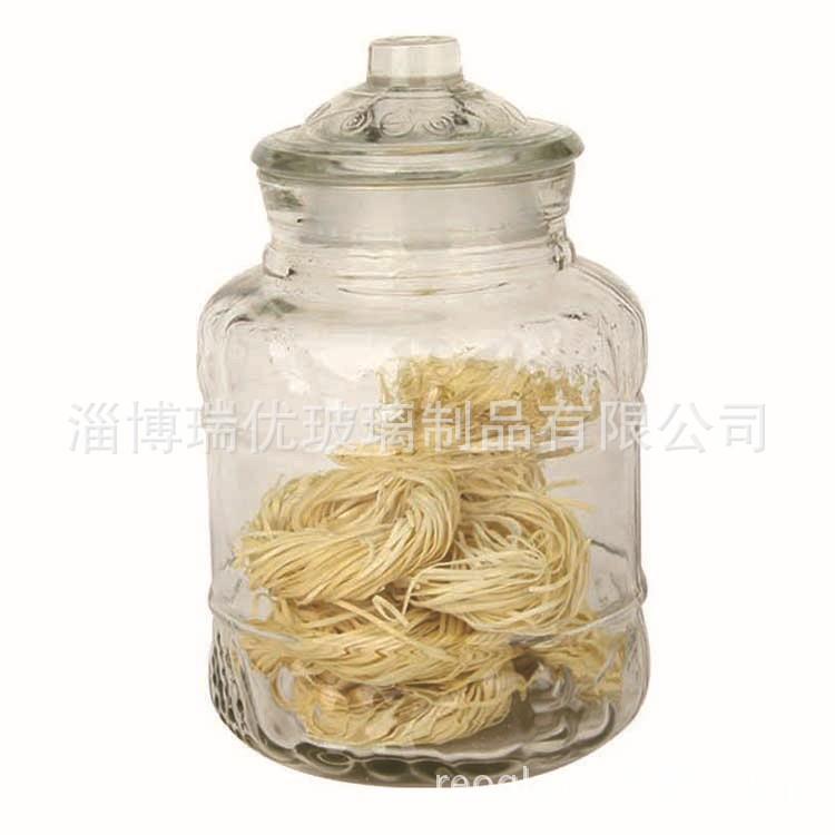 无铅玻璃透明茶叶罐 收纳密封罐中药材罐干果罐玻璃茶叶密封罐