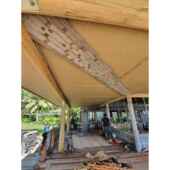 厦门盾石创席仿真竹席吊顶RUZ材阻燃防火草茅草塑料景观装 饰直供