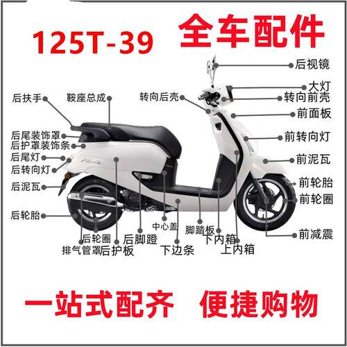 适用新大洲本田NS125LA前灯箱面板挡泥板SDH125T-39 外壳边条塑料
