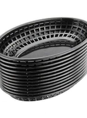 Basket Plastic 12Pcs Fast Food Hot Dog Serving Plate Red