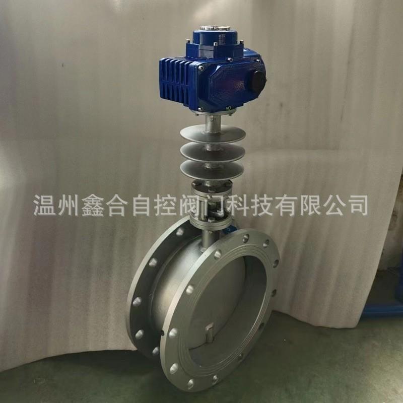 电动通风蝶阀D941W-6C不锈钢高温法兰蝶阀开关调节软密封阀门