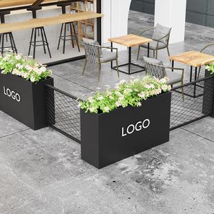 定制户外花箱隔断花坛庭院铁艺商业街咖啡店围栏餐厅奶茶店围挡