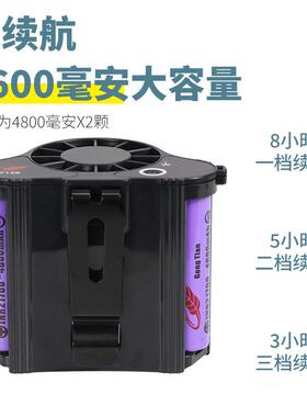 共田F128充电式挂腰挂脖大风力风扇厂家直销便携式迷你便携挂腰
