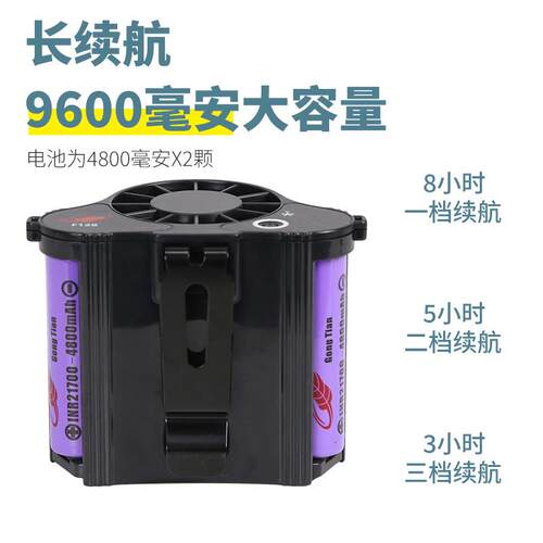 共田F128充电式挂腰挂脖大风力风扇厂家直销便携式迷你便携挂腰