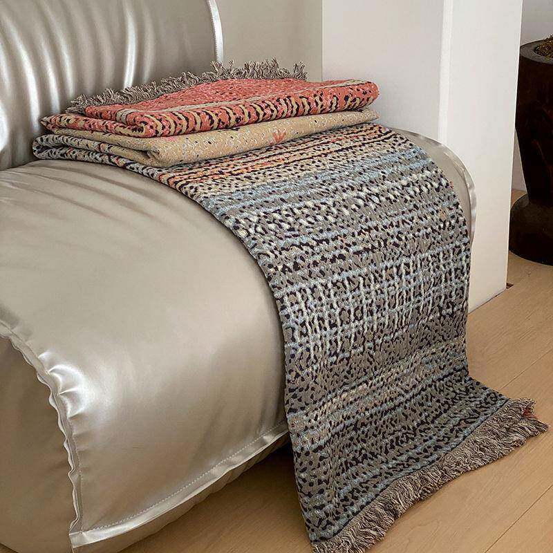 四季款文艺范流苏全棉纱布披肩毯休闲毯毛巾被一毯多用浴巾浴裙