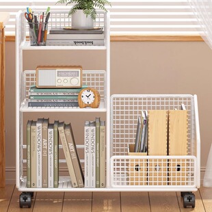 办公室文件架落地书架多层小推车资料整理试卷分层收纳置物架子办