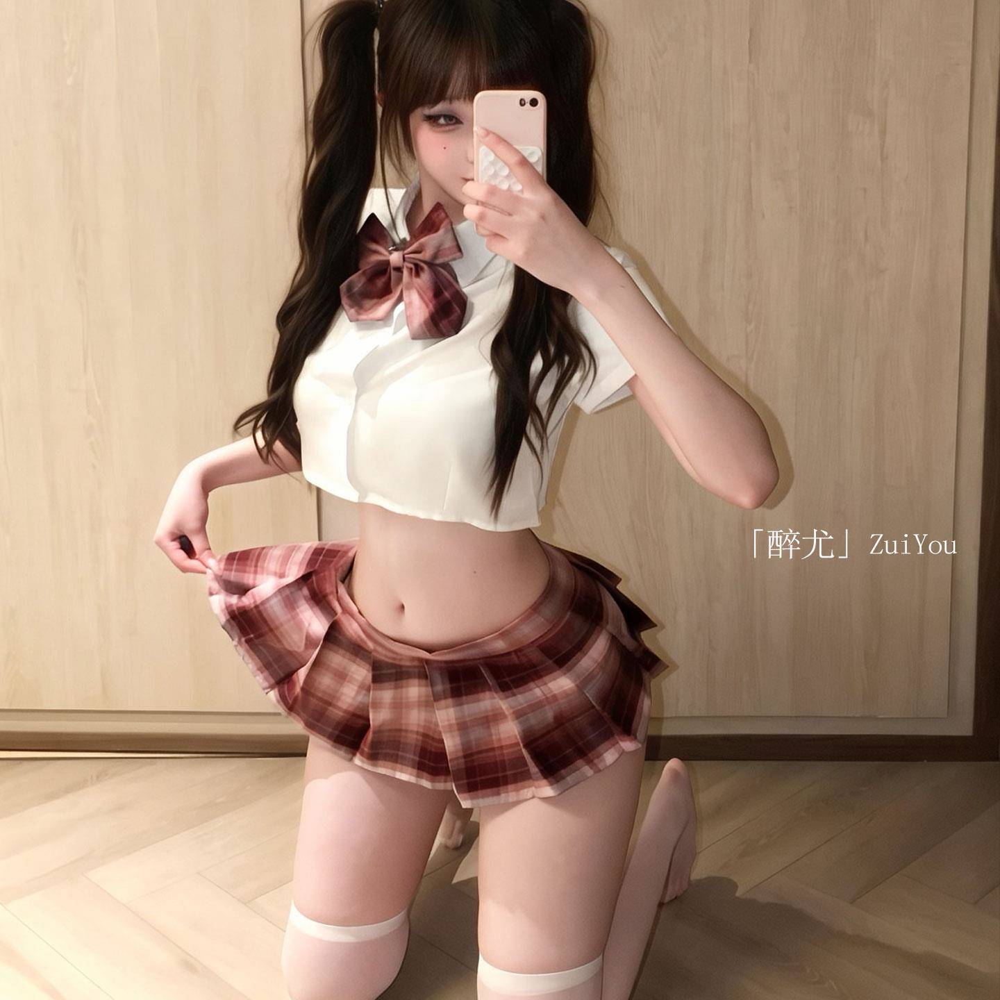 醉尤「翘课学妹」约会战袍cos服女小胸衣服JK裙情趣制服qqny内衣图片