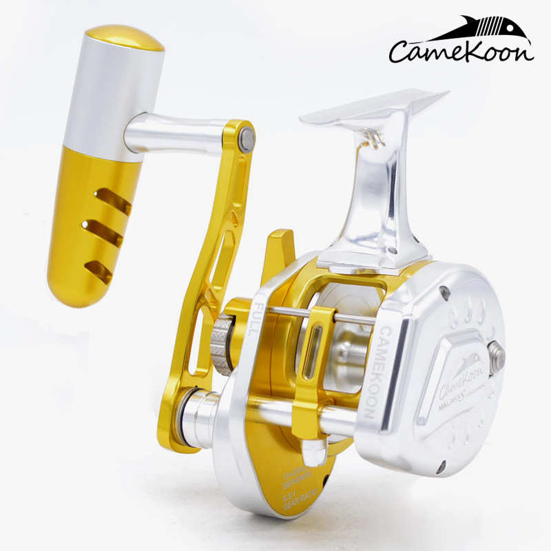 CAMEKOON自动排线NS深海大物慢摇铁板鼓轮CNC全防海水海钓波爬轮