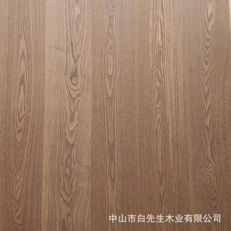 中山实木新三层白腊木水曲柳擦灰色拉丝实木复合地板