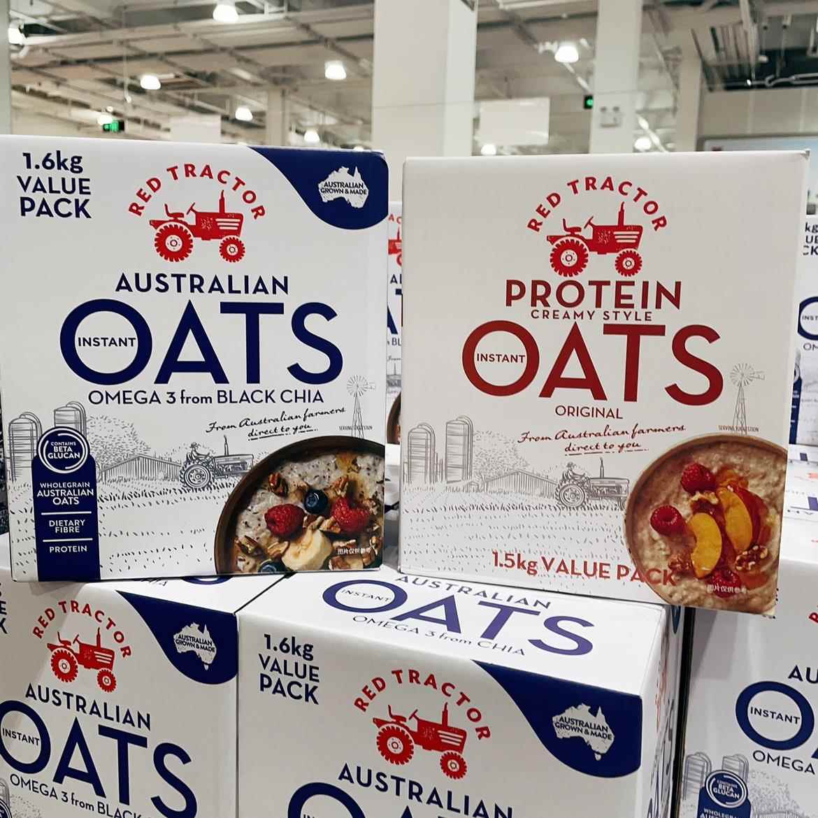 Costco开市客代购红色拖拉机OMEG3即食奇亚籽燕麦片代餐