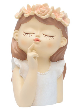 简约桌面仙女树脂花盆装饰摆件