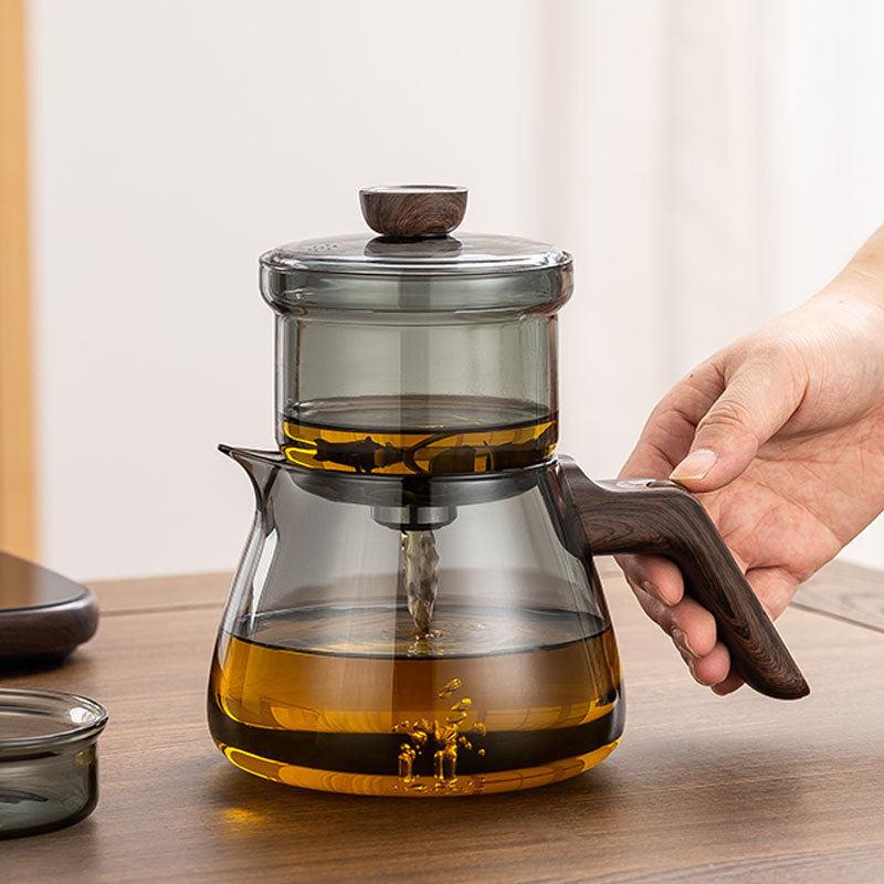 顶壶懒人泡茶神器磁吸茶水分离一键过滤青柑泡茶盖碗公杯档茶具