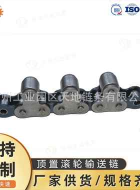 现货直供带顶滚轮链条流水线KJX链-条送链双排轮链条C028输0H2LTR