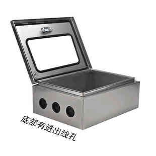 304不锈钢配电箱单门可视窗基业箱玻璃电表仪表电控箱室外监控箱