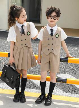 英伦风校服套装小学生表演出合唱礼服5儿6童毕业班服幼儿园服夏季