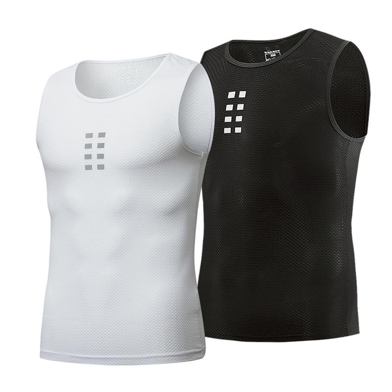 高档沃萨心维山地车骑行男打底汗衫吸汗背公路排自行车无袖速干打