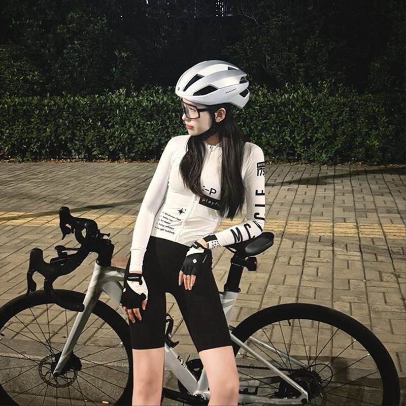 骑行服女款2025新款夏季超好看小个子公路自行车短袖长袖上衣男款