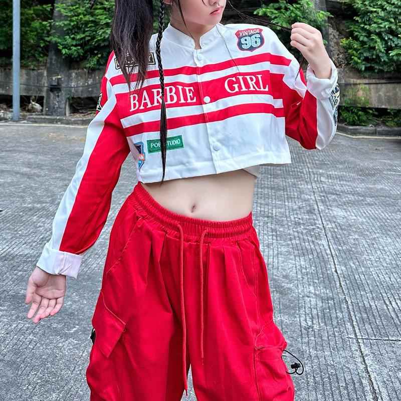 高档短款女装美式机车外舞套爵街KPOP打 歌服舞台士舞装