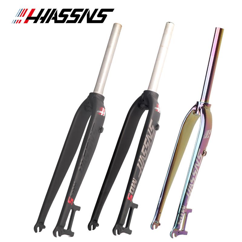 HASSNS山地车前叉自行车铝合金硬叉2627.529寸纯碟刹版超轻MD5