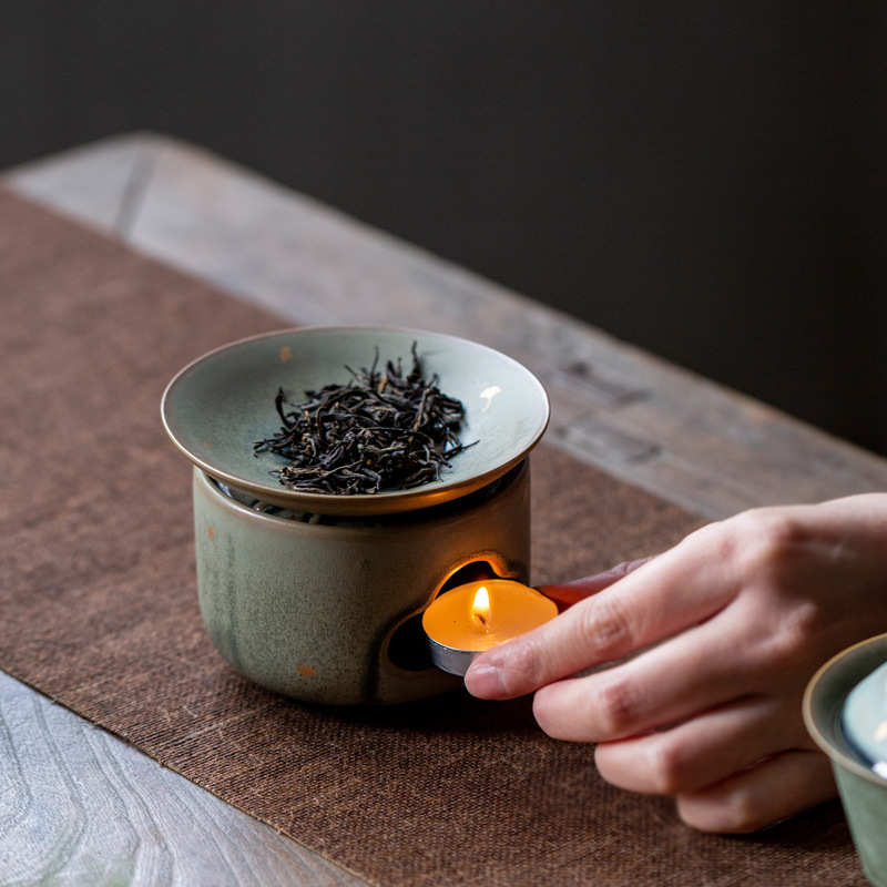 艺盛堂日式复古窑变烤茶炉家用手工陶瓷保温焙茶炉醒茶器茶道配件