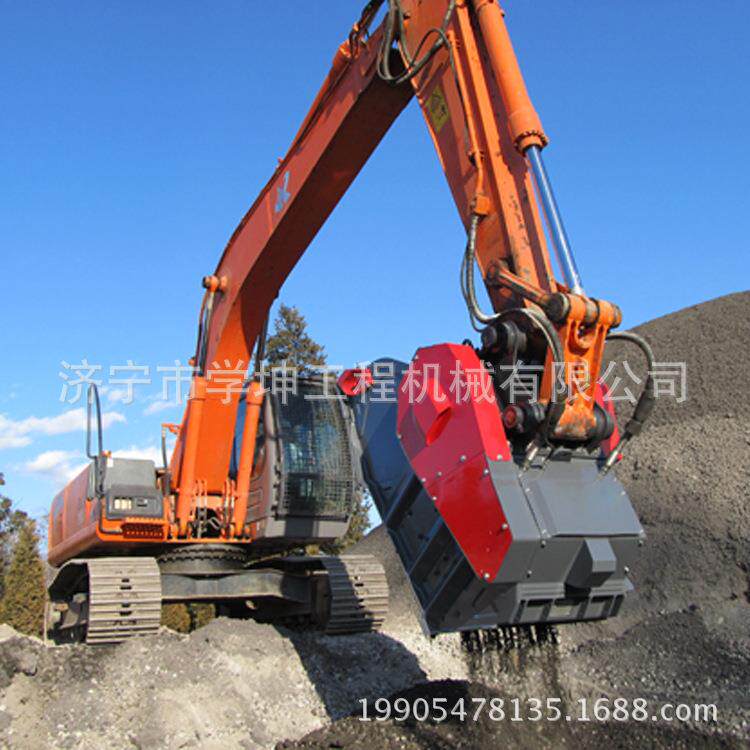 移动式破碎铲斗颚式破碎斗挖机建筑模板破碎斗挖掘机