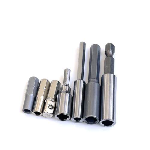 批头转换器6转4强磁连接杆转换头小转大4mm/6.35mm1/4吋套筒扳手1