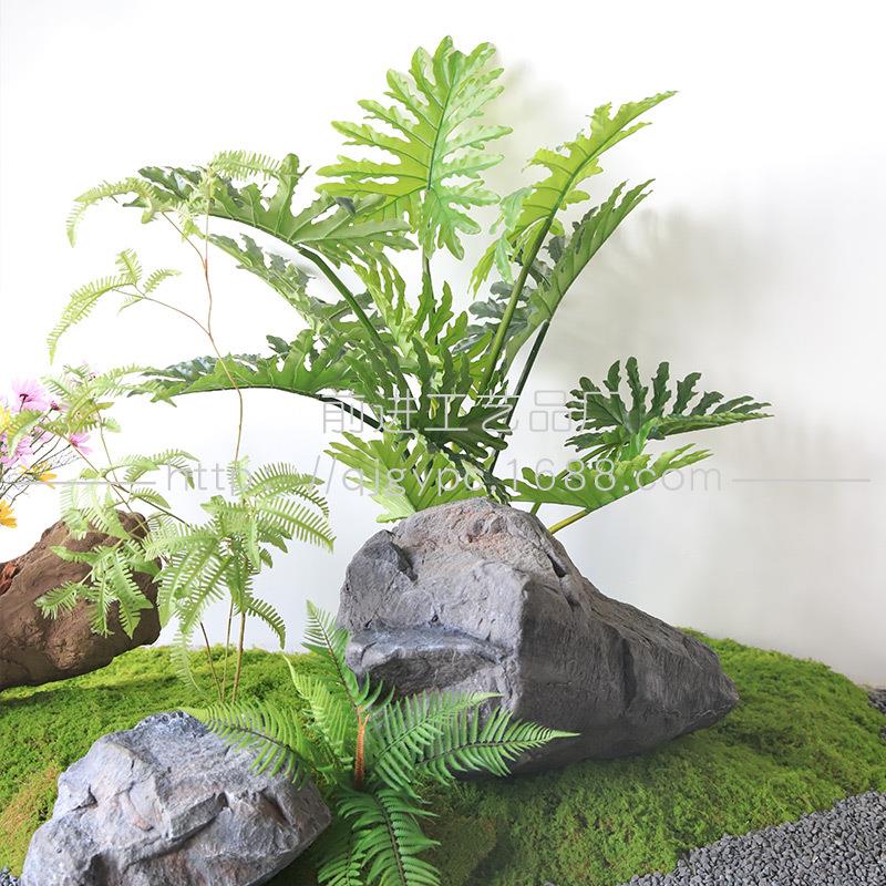 成套造景室内大型绿植景观马醉木酒店新中式禅意茶室装饰仿真植物