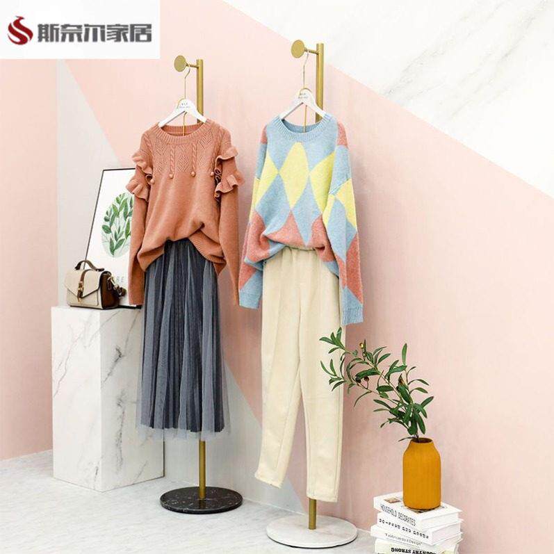 服装店橱窗展示架落地式挂衣架女装店正挂衣服架子样版陈列衣服架