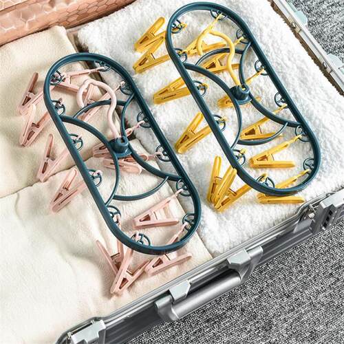 New Multi-functional Clothes Drying Rack with 12 Clips for U
